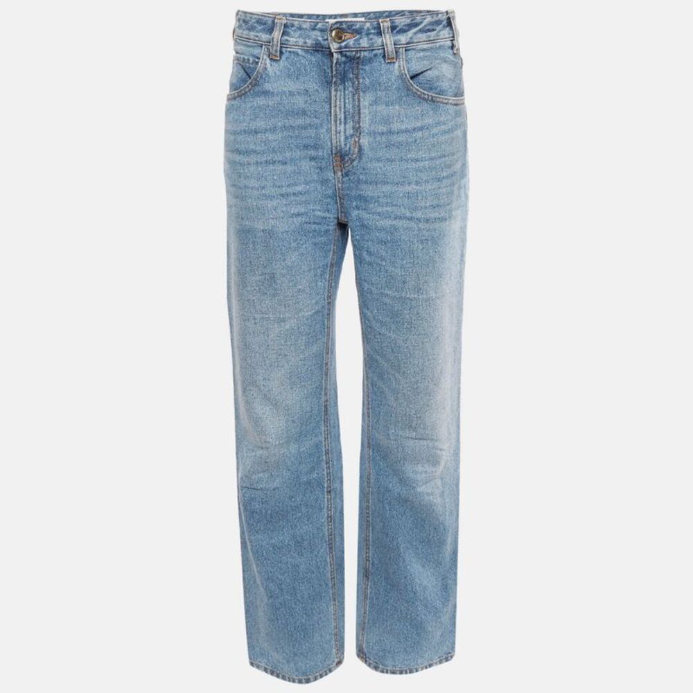 Chloe Blue Denim Straight Fit Jeans M/waist 29"